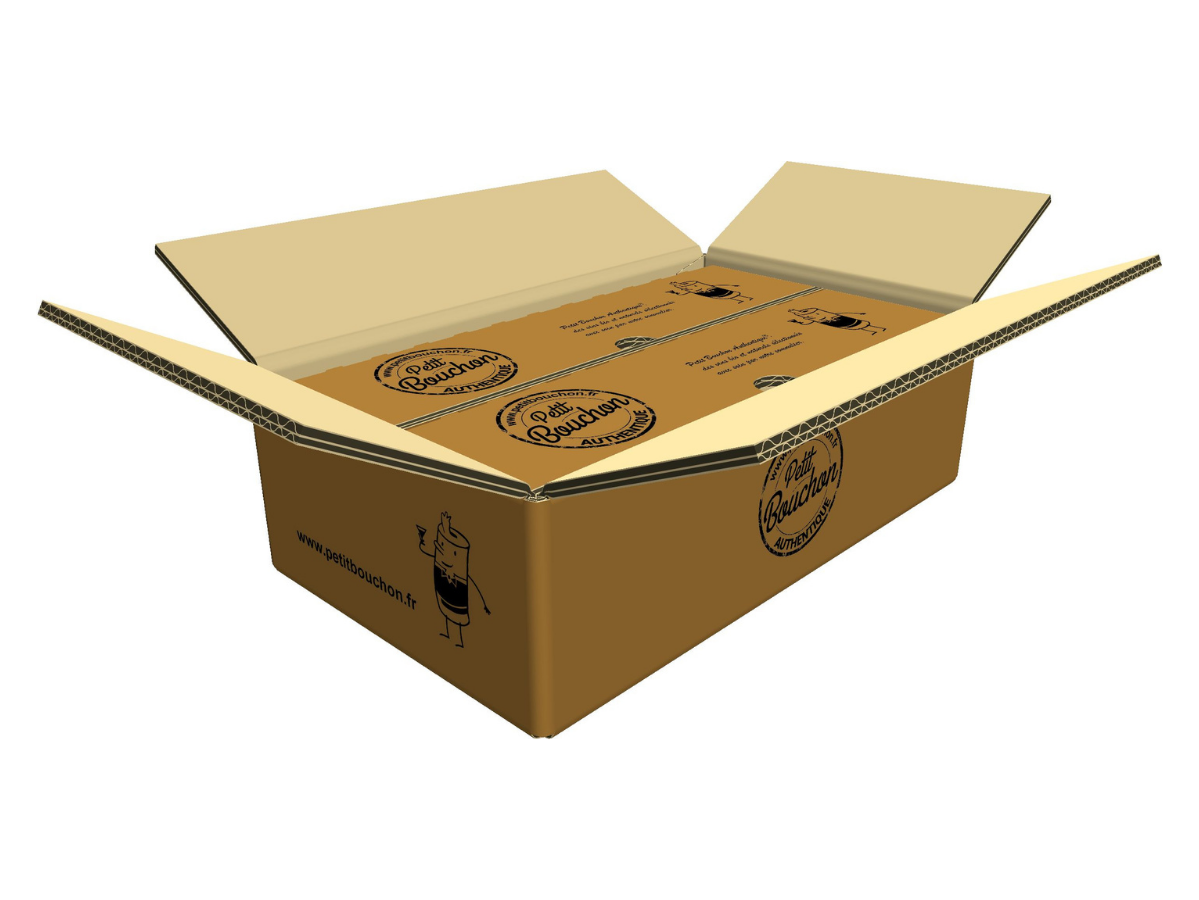 Box vin 2 bouteilles 3D