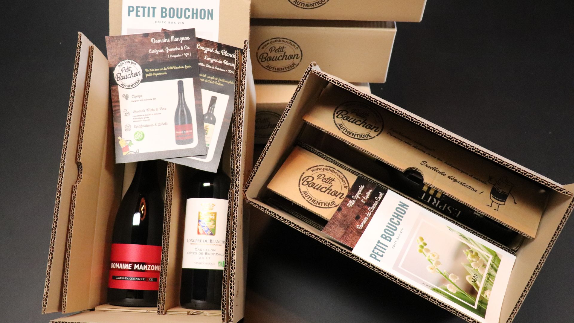 Box vin Cadeau des amateurs de vin Petit Bouchon