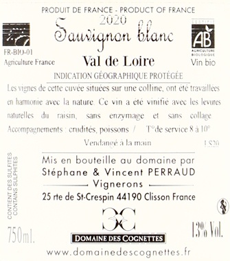 Sauvignon blanc des Cognettes